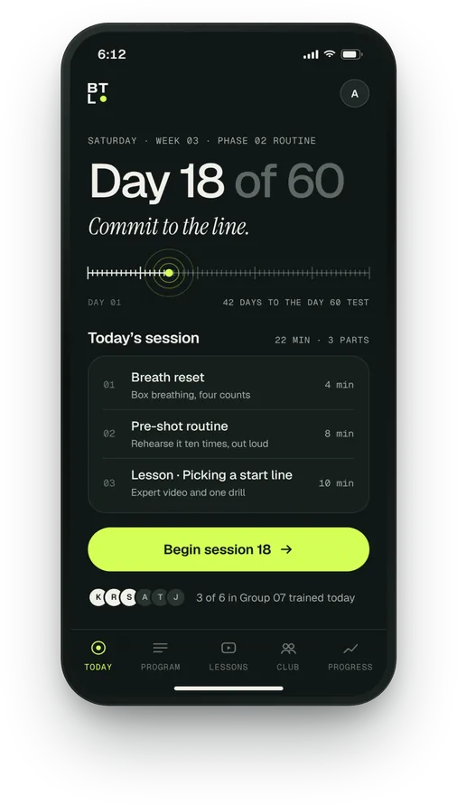 Home screen: Day 18 of 60